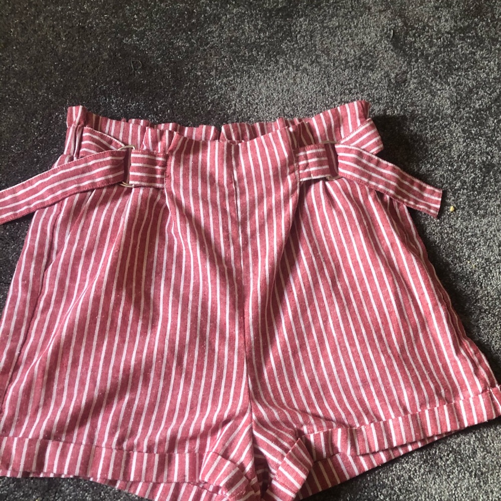 stripped red and whites shorts